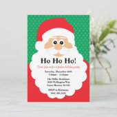 Invitation de fête de Noël du père noël (Debout devant)