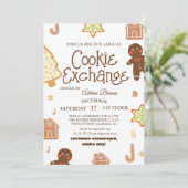 Invitation de fête de Noël Échange de biscuits Écr (Debout devant)