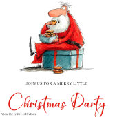 Invitation de fête de Noël éditable Père Noël exce