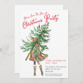 Invitation de fête de Noël en aquarelle (Devant / Derrière)
