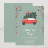 Invitation de fête de Noël en aquarelle (Devant / Derrière)