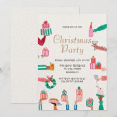 Invitation de fête de Noël en aquarelle (Devant / Derrière)