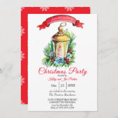 Invitation de fête de Noël en aquarelle (Devant / Derrière)