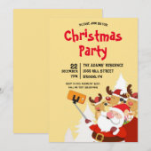 Invitation de fête de Noël en aquarelle (Devant / Derrière)