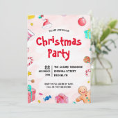 Invitation de fête de Noël en aquarelle (Debout devant)
