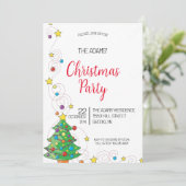 Invitation de fête de Noël en aquarelle (Debout devant)