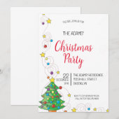 Invitation de fête de Noël en aquarelle (Devant / Derrière)