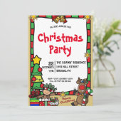 Invitation de fête de Noël en aquarelle (Debout devant)