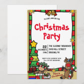 Invitation de fête de Noël en aquarelle (Devant / Derrière)