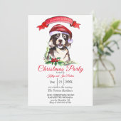 Invitation de fête de Noël en aquarelle (Debout devant)