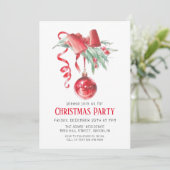 Invitation de fête de Noël en aquarelle (Debout devant)