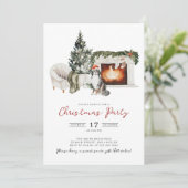 Invitation de fête de Noël en aquarelle (Debout devant)