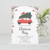 Invitation de fête de Noël en aquarelle (Debout devant)