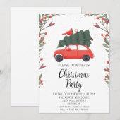 Invitation de fête de Noël en aquarelle (Devant / Derrière)