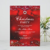 Invitation de fête de Noël Flocon de neige étincel (Debout devant)