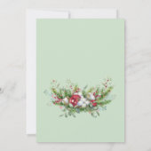 Invitation de fête de Noël garland rouge vert (Dos)