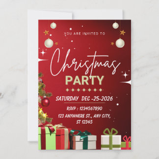 Invitation de fête de Noël gothique imprimable