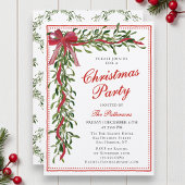 Invitation de fête de Noël Guirlande de gui Modern