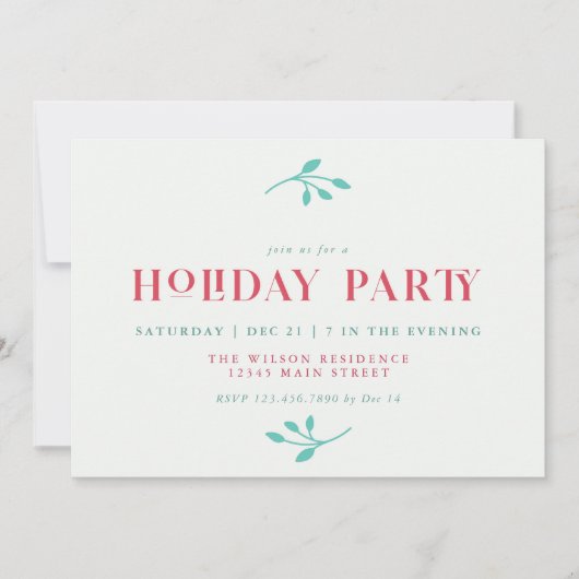 Invitation de fête de Noël Invitation (Devant)