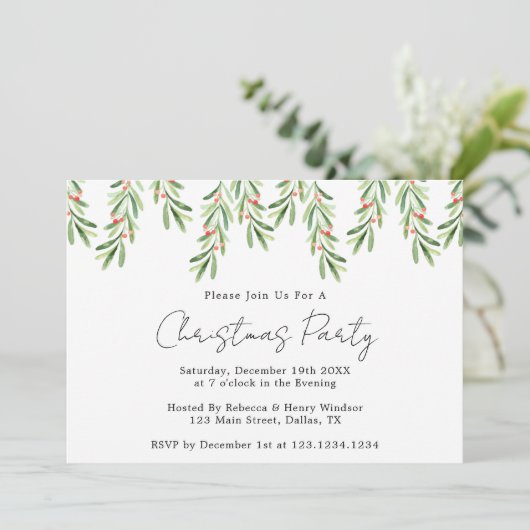 Invitation de fête de Noël, Invitations de fête de (Debout devant)