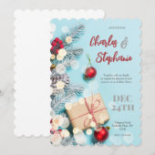 Invitation de fête de Noël, Invitations de Noël (Devant / Derrière)