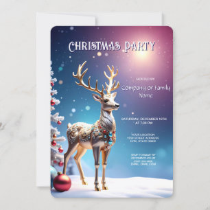 Invitation de fête de Noël Jewels de renne