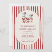 Invitation de fête de Noël Joie des Fêtes (Devant)