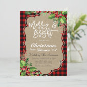 Invitation de fête de Noël joyeuse et brillante (Debout devant)