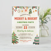 Invitation de fête de Noël joyeuse et brillante (Debout devant)