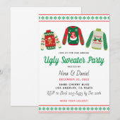 Invitation de fête de Noël moche (Devant / Derrière)