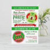 Invitation de fête de Noël moche (Debout devant)