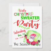 Invitation de fête de Noël moche (Devant)