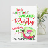 Invitation de fête de Noël moche (Debout devant)