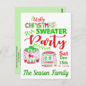 Invitation de fête de Noël moche (Devant / Derrière)