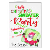 Invitation de fête de Noël moche (Devant)