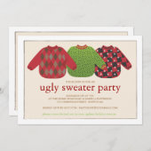 Invitation de fête de Noël moche (Devant / Derrière)