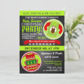 Invitation de fête de Noël moche (Debout devant)