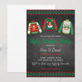 Invitation de fête de Noël moche (Devant / Derrière)