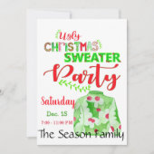 Invitation de fête de Noël moche (Devant)