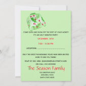 Invitation de fête de Noël moche (Dos)