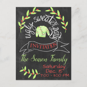 Invitation de fête de Noël moche