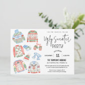 Invitation de fête de Noël moche (Debout devant)