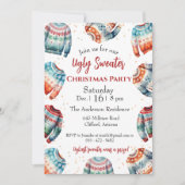 Invitation de fête de Noël moche (Devant)