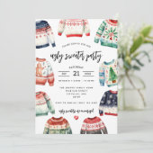 Invitation de fête de Noël moche (Debout devant)