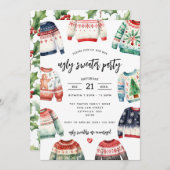 Invitation de fête de Noël moche (Devant / Derrière)