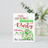 Invitation de fête de Noël moche (Debout devant)