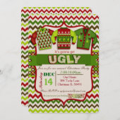 Invitation de fête de Noël moche (Devant / Derrière)