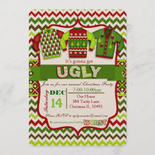 Invitation de fête de Noël moche