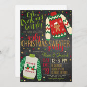 Invitation de fête de Noël moche (Devant / Derrière)