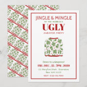 Invitation de fête de Noël moche (Devant / Derrière)